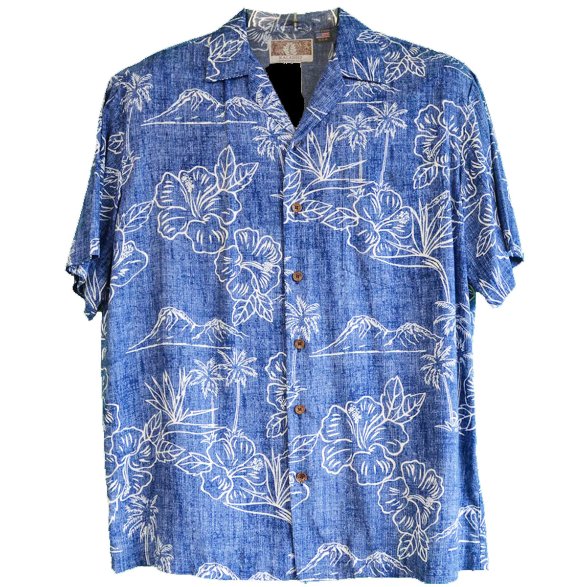 Tropical Island Outlines Aloha Shirt — Men's Rayon Shirts — RJC (view 5)