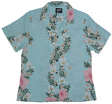 RJC Paradise Lei Panel Women's Hawaiian Camp Shirt – Rayon, Made in Hawaii