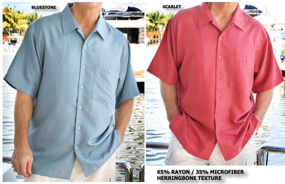 Weekender Bungalow men's solid shirts — Men's Rayon Shirts — MauiShirts (view 3)
