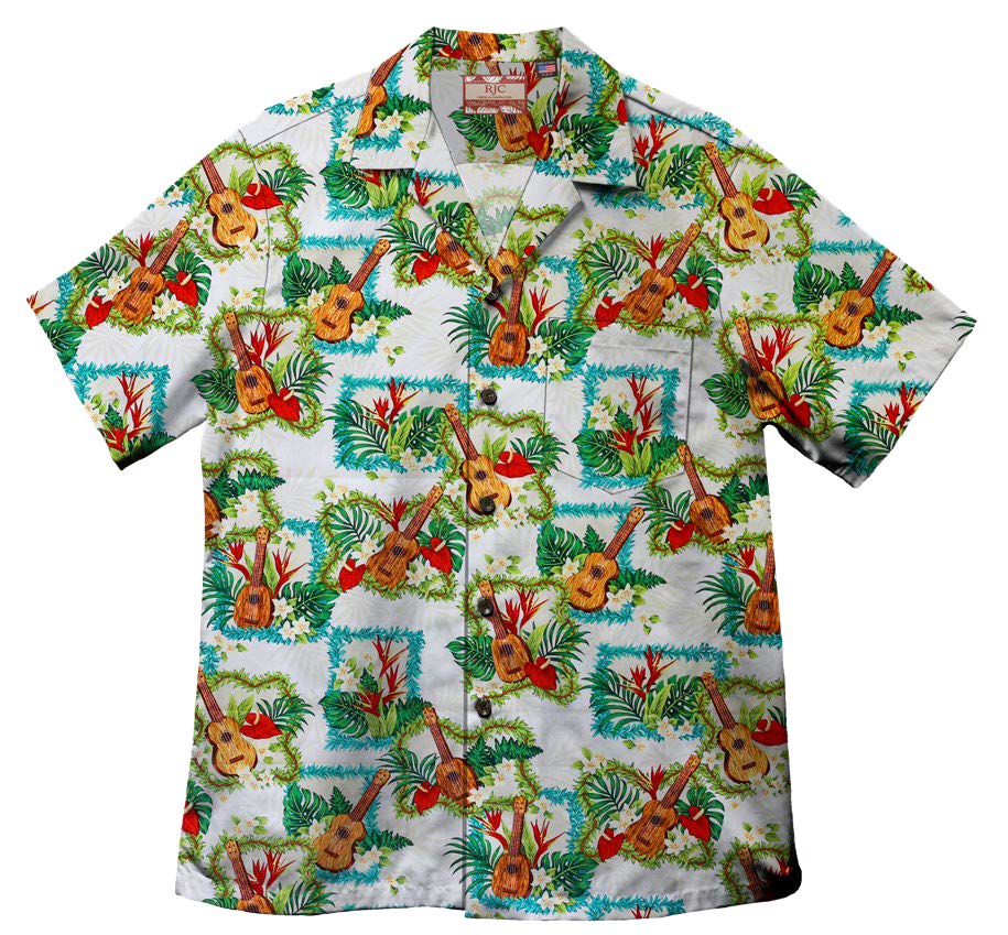 Ukulele Anthurium Men's Shirt — Men's Cotton Shirts — RJC (view 3)