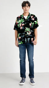 Flamingo 19 Mens Aloha Shirt — Men's Rayon Shirts — Paradise Found (view 4)