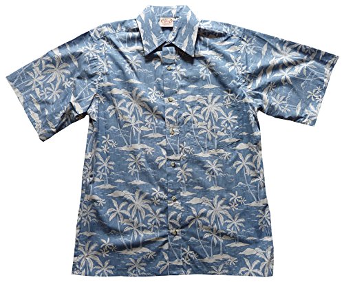 Island Palm Men's Reverse Shirt — Men's Reverse Print Shirts — Go Barefoot (view 4)