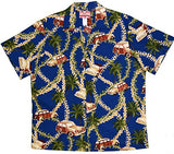 Plumeria Lei Woodie Men's Poly Cotton Shirt — Men's Polyester Shirts — MauiShirts (view 6)