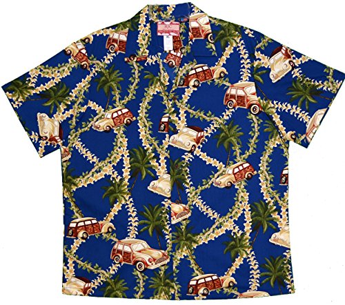 Plumeria Lei Woodie Men's Poly Cotton Shirt — Men's Polyester Shirts — MauiShirts (view 6)