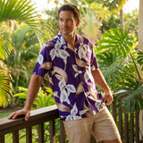 Paradise Found Men's Tom Selleck Magnum PI Calla Lily Hawaiian Shirt