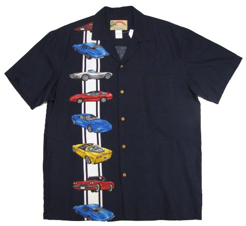 Corvette Panel Men's General Motors Licensed Shirt — Men's Rayon Shirts — Paradise Found (view 8)