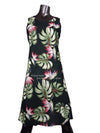 Monstera Paradise Women's Short Tank Flared Dress — Women's Tank Dresses — Paradise Found