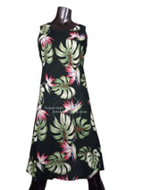 Monstera Paradise Women's Short Tank Flared Dress — Women's Tank Dresses — Paradise Found