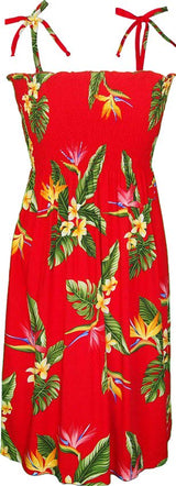 Bird of Paradise Display Smocked Tube Dress — Women's Sun Dresses — RJC