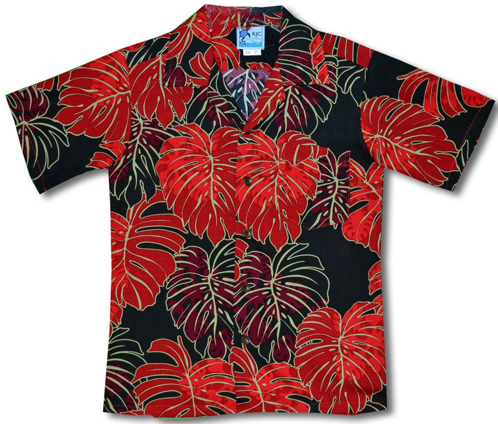 Monstera Christmas Leaf Boy's Shirt