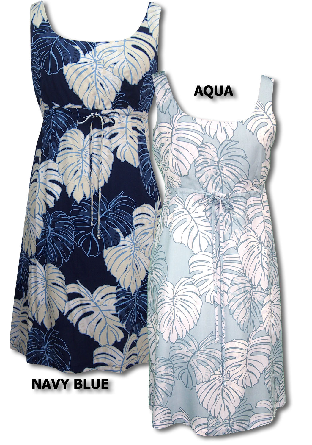 Monstera Leaf women's empire tie front