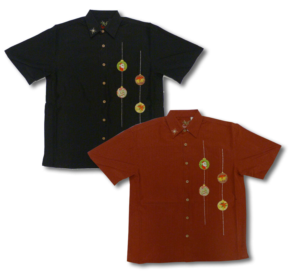 Christmas Ornament Men's Embroidered Shirt