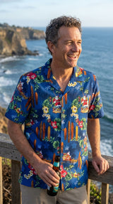 Santa Resting in Hawaii Christmas Shirt