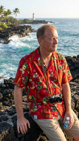 Santa Resting in Hawaii Christmas Shirt