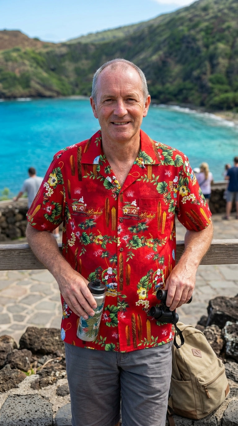 Santa Resting in Hawaii Christmas Shirt