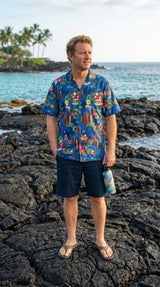 Santa Resting in Hawaii Christmas Shirt