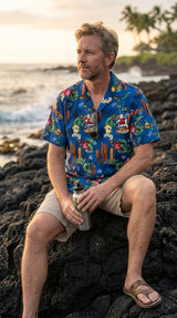 Santa Resting in Hawaii Christmas Shirt