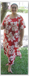 Classic Hawaiian Quilt Dress with Pockets