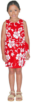 Classic Hibiscus Girls Mock Wrap Sarong