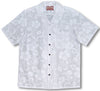 Classic Hibiscus Men's Wedding White Shirt