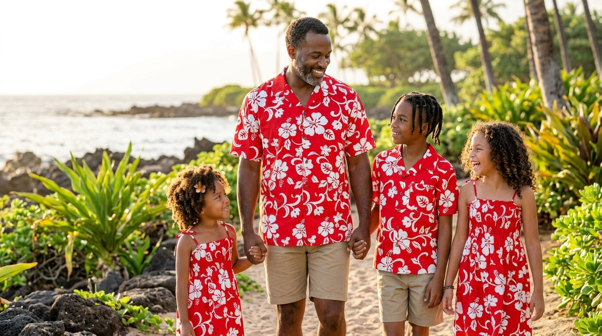 Classic Hibiscus Men's Shirt — Men's Cotton Shirts — RJC