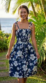 Classic Hibiscus Smocked Dress — Women's Sun Dresses — RJC (view 4)