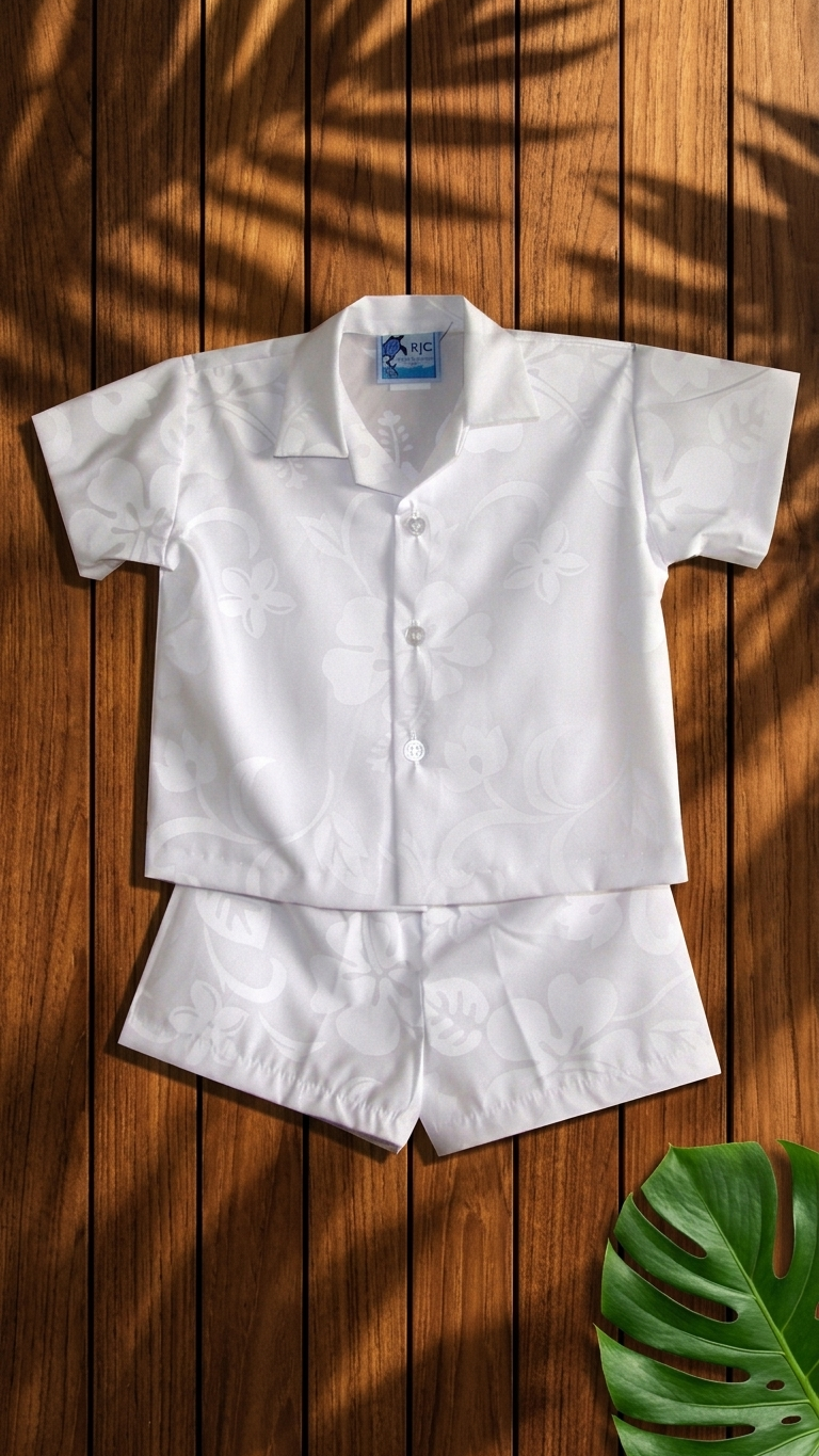 Custom Made - Classic Hibiscus Boy's 2pc — Boys Cabana Sets — MauiShirts (view 6)