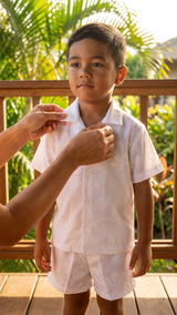 Custom Made - Classic Hibiscus Boy's 2pc — Boys Cabana Sets — MauiShirts (view 4)