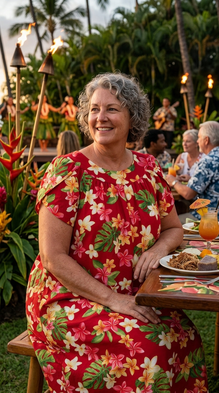 RJC Women's Rainbow Plumeria Muumuu Dress