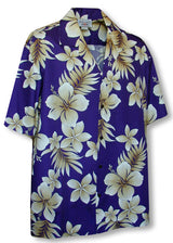 Colossal Hibiscus Plumeria Men's Shirt