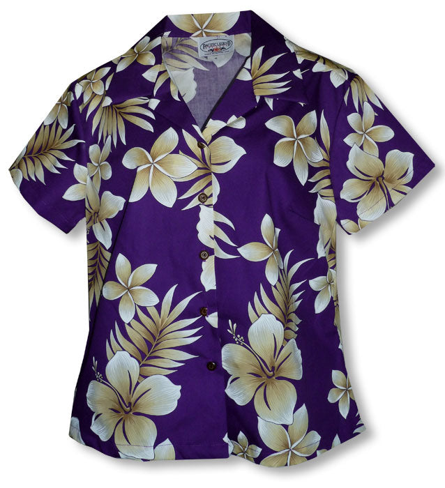 Colossal Plumeria women�s fitted cotton