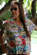 CLOSEOUT Corvettes RT 66 Collarless Blouse