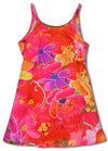 Cosmic Tranquility Tropical Flowers girl's slip dress
