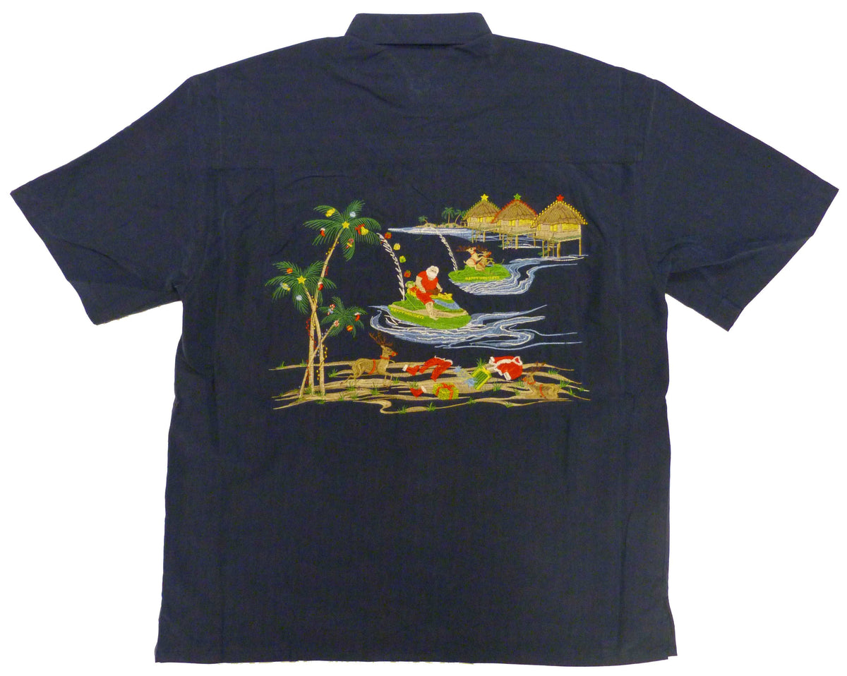 Santa Jet Ski Embroidered Shirt — Men's Embroidered Shirts — MauiShirts (view 5)