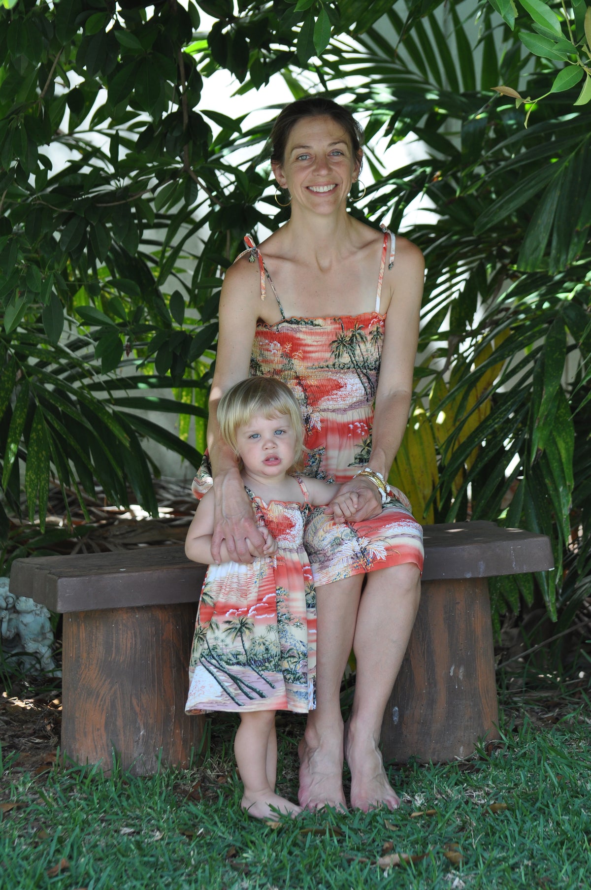 Paradise Island Surf Girl's Hawaiian Smocked Dress