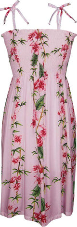 Plumeria Bamboo Panel Smocked Tube Dress — Women's Sun Dresses — MauiShirts