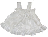 RJC Toddler Girls Classic Hibiscus Ruffle Wedding White Dress
