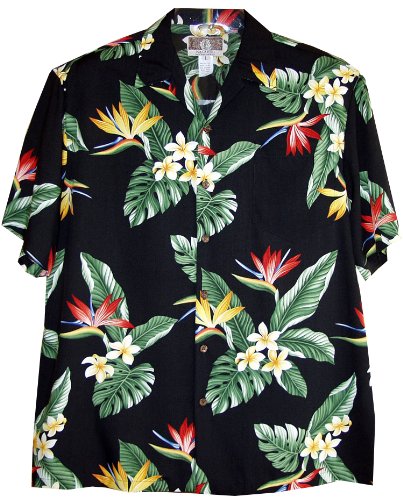 Bird of Paradise Display Men's Shirt — Men's Rayon Shirts — RJC