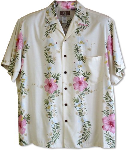 Paradise Lei Men's made in Hawaii Rayon Shirt — Men's Rayon Shirts — RJC (view 3)