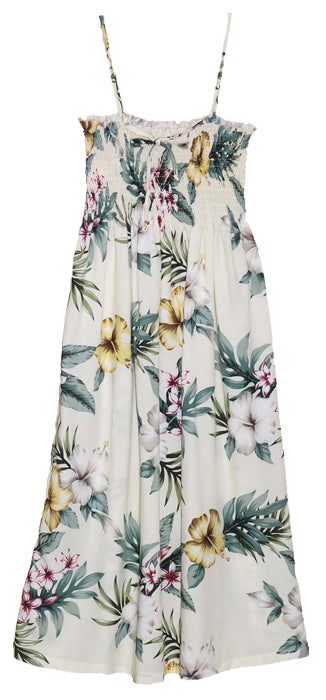 Hibiscus Stephanotis Smocked Tube Dress — Women's Sun Dresses — MauiShirts (view 4)