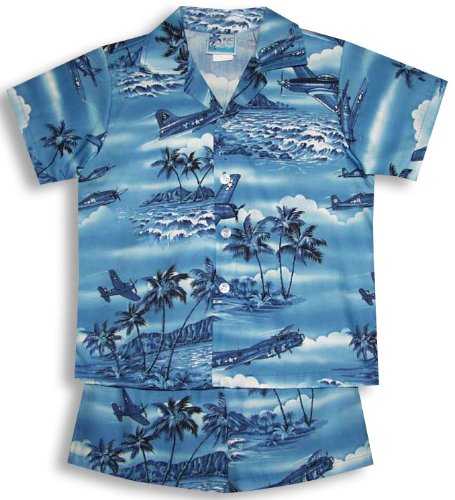 Island Airplanes Boy's 2pc — Boys Cabana Sets — MauiShirts (view 7)