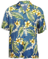 Tuberose Hibiscus men's Hawaiian shirt — Men's Rayon Shirts — Two Palms