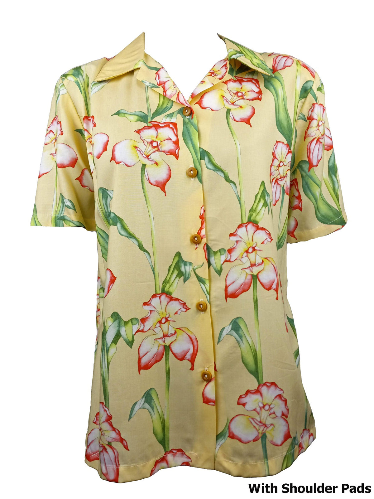 Orchid Panel women's rayon shirt — Women's Camp Shirts — Paradise Found (view 4)