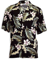 Tuberose Hibiscus men's Hawaiian shirt — Men's Rayon Shirts — Two Palms (view 3)