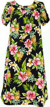 Pineapple Hibiscus Muumuu Dress — Women's Muumuu Dresses — RJC