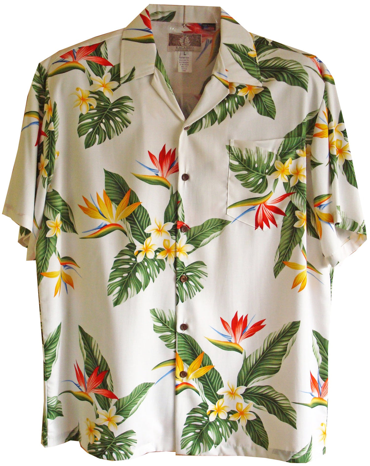 Bird of Paradise Display Men's Shirt — Men's Rayon Shirts — RJC