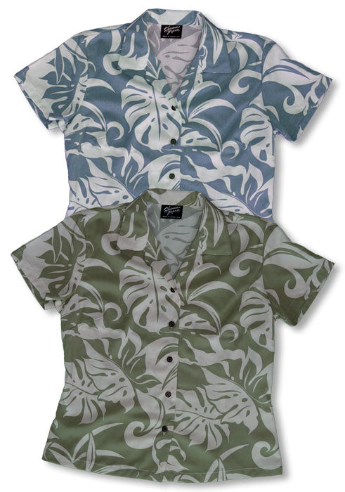 Family Print - Delicate Tropical Women's Aloha Blouse