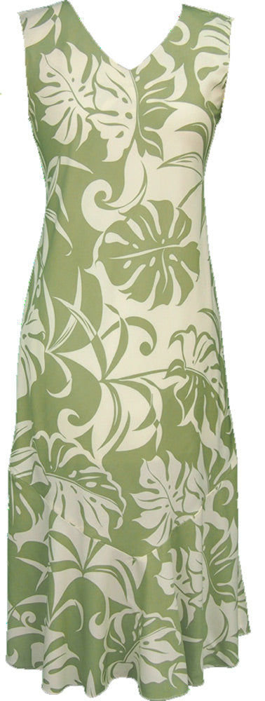 Delicate Tropical Fit and Flare Dress