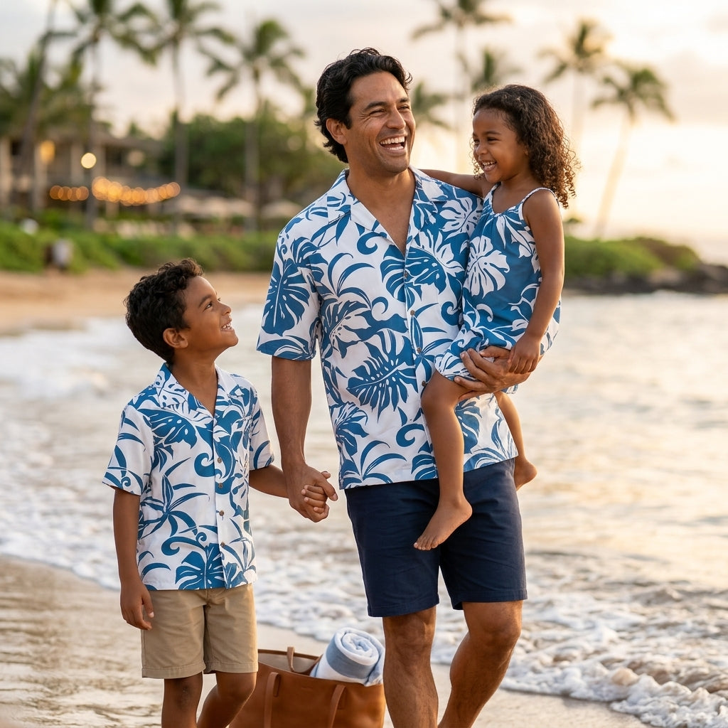 Delicate Tropical Hawaiian Aloha Boys Rayon Shirt