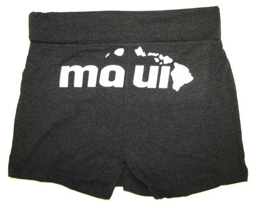 Maui Butt Fold Over Waistband Junior Size Yoga Shorts — Boys Shorts — MauiShirts (view 7)